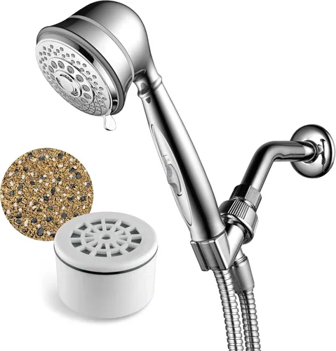 Vista 5 de AquaCare by HotelSpa 1139 - Cartucho desechable enriquecido KDF para filtro de ducha universal compacto o cabezales de ducha filtrados/duchas de mano
