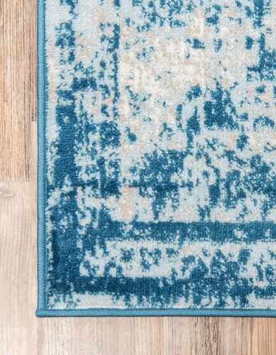 Vista 203 de Unique Loom Sofia Collection - Alfombra de área - Salle Garnier (3' 3" x 5' 3" Rectángulo, Turquesa/Azul)