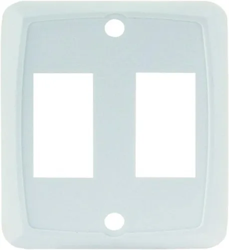 Vista 3 de JR Products 12885 Placa frontal negra de doble interruptor