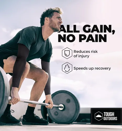 Vista 7 de Tough Outdoors Mangas deportivas de compresión para hombres y mujeres, para jóvenes, niños, baloncesto, tiro de fútbol, béisbol