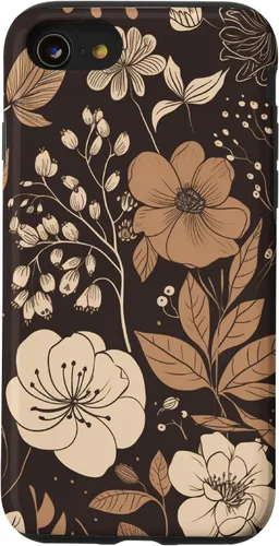 Vista 18 de Hazelnut Brown Wildflower Floral Flower Design Case for iPhone 17
