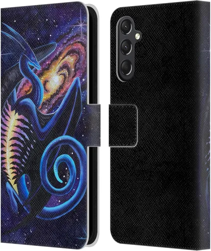 Vista 369 de Head Case Designs Officially Licensed Carla Morrow Galactic Entrancement Dragons Leather Wallet Case Compatible with Samsung Galaxy A07 4G
