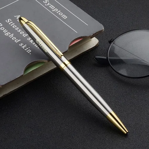 Vista 5 de EDSG Bolígrafos personalizados para hombres y mujeres, regalo personalizado, bolígrafos grabados para él, marido, papá, abuelo, bolígrafo Negro