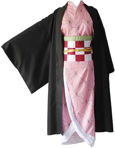 Vista 2 de Anime Demon Slayer Kimetsu No Yaiba - Disfraces de cosplay de Nezuko Kamado Kimonos