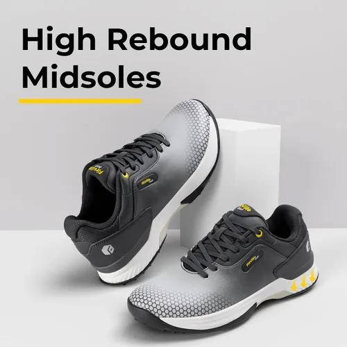 Vista 5 de FitVille Zapatos de golf anchos y extra anchos para hombre, zapatos de golf profesionales impermeables para exteriores para hombres