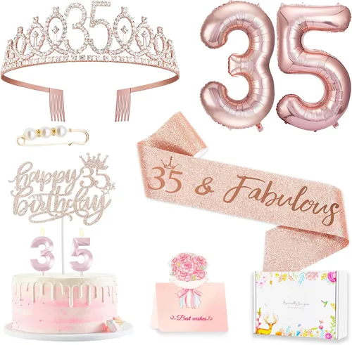 Vista 22 de Decoraciones de cumpleaños número 10 para niña, juego de velas con forma de corona 10º