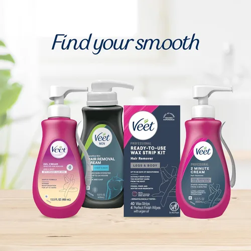 Vista 7 de Depilatorio, Crema depilatoria Veet Gel Sensitive, 13.5 onzas, Fórmula sensible con Aloe Vera y Vitamina E (paquete de 1)