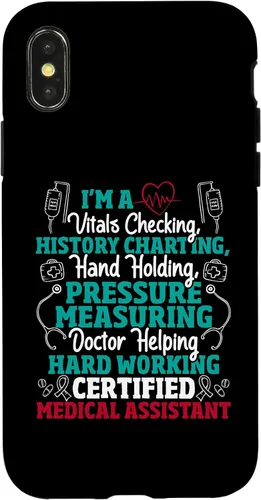 Vista 5 de iPhone 12 Mini Asistente Médico Certificado - Funda CMA de Verificación Vital Nurse Life