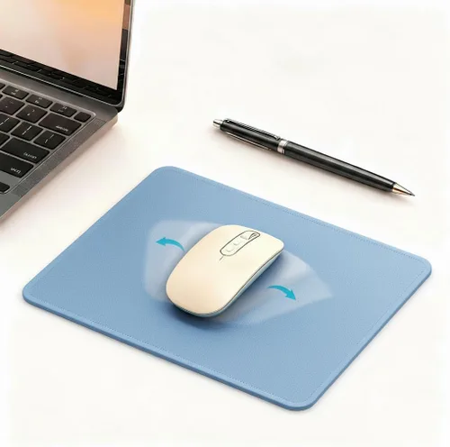 Vista 8 de Alfombrilla para mouse con borde cosido, base de goma antideslizante, alfombrilla de mouse impermeable y texturizada de primera calidad para rojo
