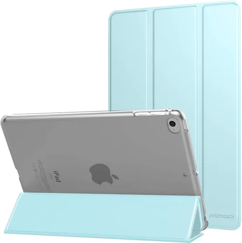 Vista 28 de MoKo Funda para iPad mini 5 2019/Mini 4 2015 (5ta/4ta Generación 7.9 pulgadas), funda delgada y ligera con soporte, con protector traslúcido