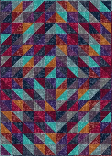 Vista 7 de Kit de costura triangular para principiantes El kit contiene 12 cuartos gruesos de tela 100% algodón, hace una colcha de 40.5 x 56.5 pulgadas