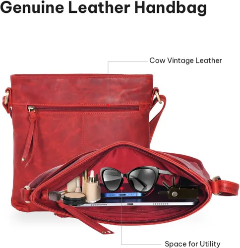 Vista 67 de VALENCHI Real Genuine Leather Women's Crossbody Purse/Bag With Adjustable Strap