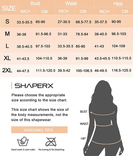 Vista 3 de SHAPERX - Enterizo modelador de silueta hasta medio muslo para mujer, no contiene costuras y disimula el abdomen