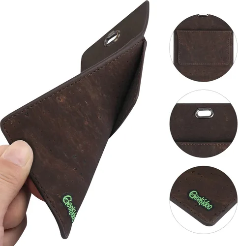Vista 2 de Protector de bolsillo de corcho portugués prémium para hombres, protectores de bolsillo multiusos para camisas y batas de laboratorio