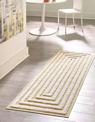 Vista 20 de Unique Loom Casa Collection Toluca - Alfombra rectangular de 2 pies 3 x 3 pies, color beige y marfil