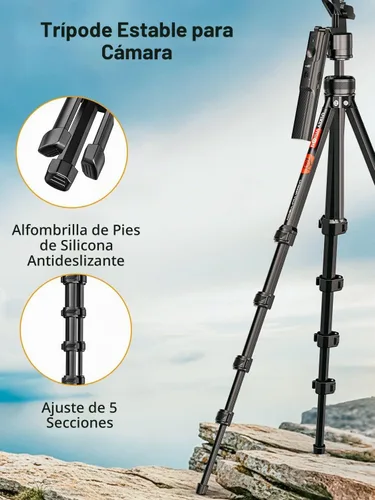 Vista 6 de USKEYVISION Trípode de seguimiento facial automático para iPhone con rotación de 360° con soporte para cámara, trípode de teléfono con control