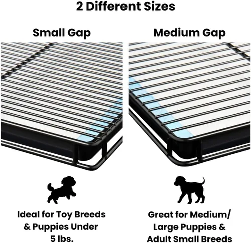 Vista 2 de Little Wolves Bandeja para orinal para cachorros, 22 x 22 pulgadas, bandeja de entrenamiento resistente para cachorros y perros pequeños, fácil