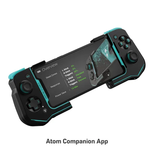 Vista 2 de Turtle Beach Atom Mobile Game Controller with Bluetooth for Cloud Gaming on Android Mobile Devices with Compact Shape, Console Style Controls & Low