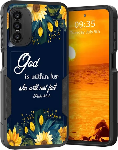 Vista 33 de para Moto G Play 4G 2024, funda de dos capas híbrida resistente y a prueba de golpes, PC duro + silicona suave protectora para Motorola Moto G Play