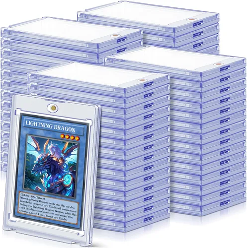 Vista 8 de Portatarjetas magnéticos de 5 unidades para tarjetas intercambiables, fundas rígidas de 35 pt que se ajustan a tarjetas MTG, tarjetas estándar