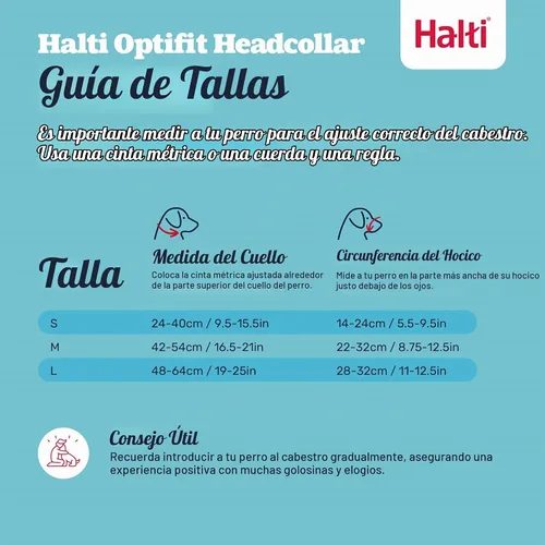 Vista 5 de Halti Optifit - Collar para la cabeza, evita que tu perro tire de la correa. Ajustable, reflectante y ligero, con banda acolchada para la nariz.