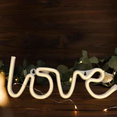 Vista 2 de Efavormart - Letrero de luz de neón de 13 pulgadas, luces LED reutilizables para decoración de pared, funciona con USB