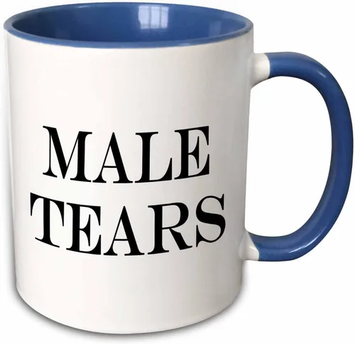 Vista 9 de 3dRose Male Tears - Taza de dos tonos, 1 unidad (paquete de 1), color negro
