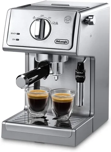 Vista 7 de De'Longhi ECP3120 - Máquina de café expreso de 15 bar con sistema avanzado de capuchino, 9.6 x 7.2 x 11.9 pulgadas, negro/acero inoxidable