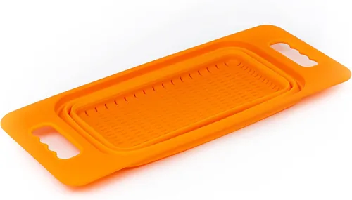 Vista 2 de SAMMART Colador rectangular sobre el fregadero (naranja)