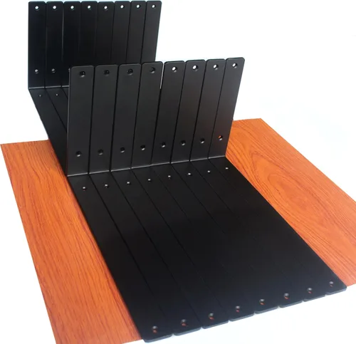 Vista 31 de Paquete de 2 soportes de estante en L de 6 pulgadas de largo x 4 pulgadas de alto x 1.5 pulgadas de ancho, 5 mm de grosor, soportes de estante