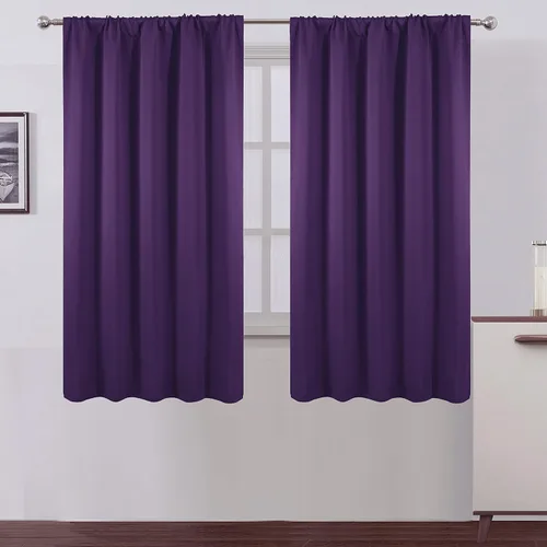 Vista 48 de LEMOMO Cortinas opacas de 42 x 54 pulgadas, juego de 2 paneles de cortinas con aislamiento térmico para oscurecer la habitación