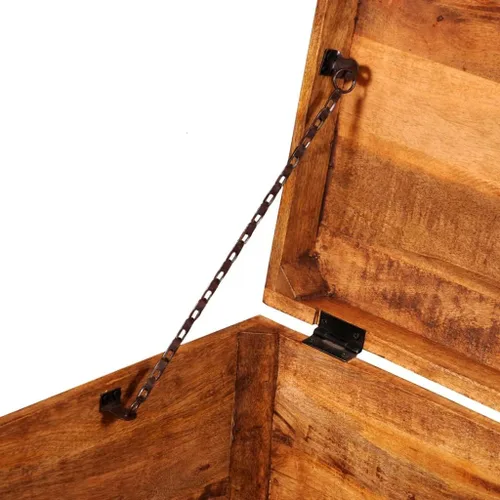Vista 8 de Cofre de almacenamiento cúbico,Caja de herramientas de madera,Cofre del tesoro grande, Caja de herramientas de madera,Puramente hecho a mano,Madera
