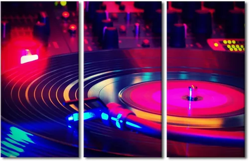 Vista 56 de Lienzo decorativo para pared, diseño de DJ Music Mixes the Track HD impreso en pinturas, 2 piezas, imágenes abstractas para sala de estar, obra