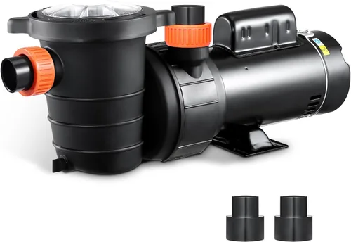 Vista 17 de VEVOR Bomba de piscina 2 HP 6090 GPH Max Flow Bomba de velocidad única, 115