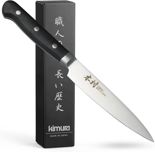 Vista 16 de Kimura Cuchillo de pelar, [fabricado en Japón], cuchillo de chef profesional de 3.5 pulgadas, cuchillos de cocina de acero inoxidable de molibdeno