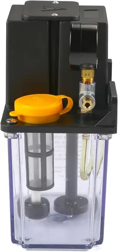 Vista 3 de Bomba de lubricación automática de 1L Bomba de aceite CNC de 110 V con manómetro, engrasador eléctrico con temporizador digital para torno y molino