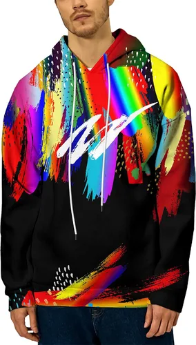 Vista 2 de YAJOOEY - Sudadera con capucha unisex con estampado 3D para hombres y mujeres.