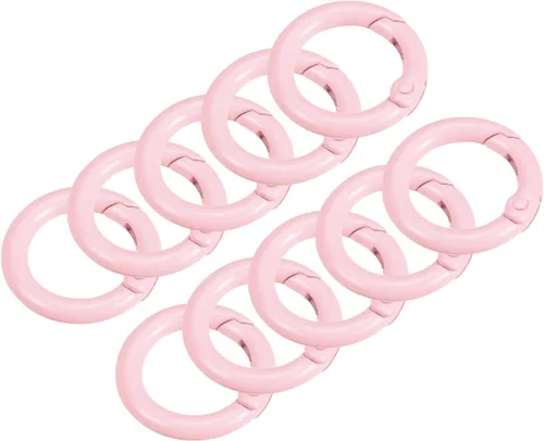 Vista 13 de uxcell Anillos redondos de resorte, hebilla de gatillo para bolsos, monederos, llavero