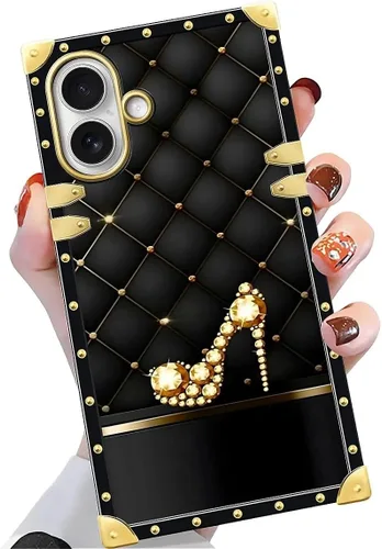 Vista 29 de Funda compatible con iPhone X/Xs, TPU suave de lujo y parte trasera de policarbonato duro para niñas y mujeres, funda protectora a prueba de golpes