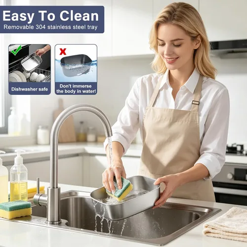 Vista 6 de Fiamrera eléctrica Carsolt - 3 en 1 Lonchera portátil con calefacción a prueba de fugas para automóvil/hogar/adultos con recipiente extraíble