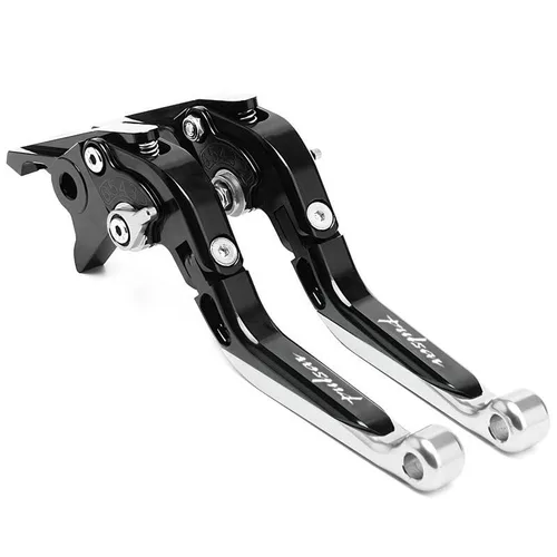 Vista 15 de NIKKHO Palanca de embrague de freno para BA & JAJ PULSAR200/NS200 PULSAR135 Pulsar 200 NS200 RS200 A motocicleta CNC aluminio plegable ajuste