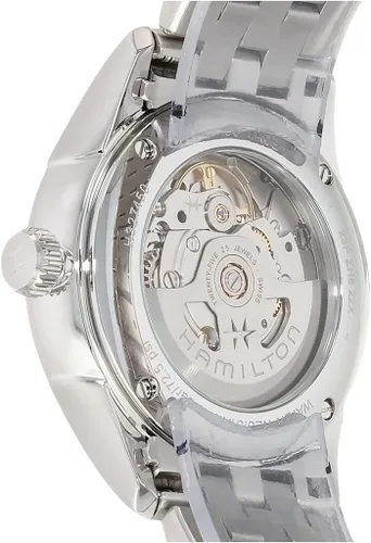 Vista 4 de Hamilton Reloj Jazzmaster suizo automático caja de 1.575 in, esfera azul, pulsera de acero inoxidable plateado (Modelo H32475140), Azul, Classic