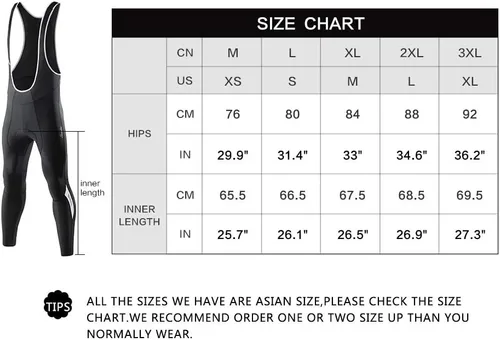 Vista 8 de Santic Mens Cycling Bib Pants with padded Winter Bibs Tights