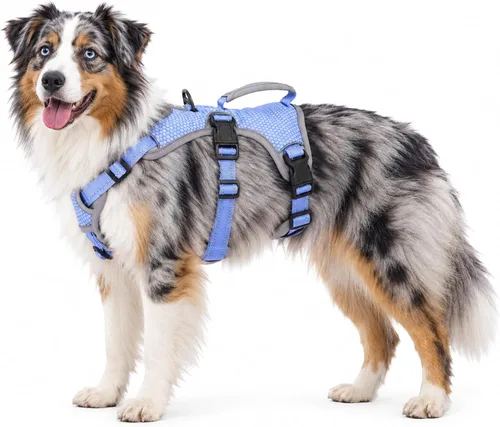 Vista 30 de Huntboo - Arnés para perro a prueba de escape, arnés reflectante con asa, duradero, chaleco ajustable para perros pequeños, medianos y grandes