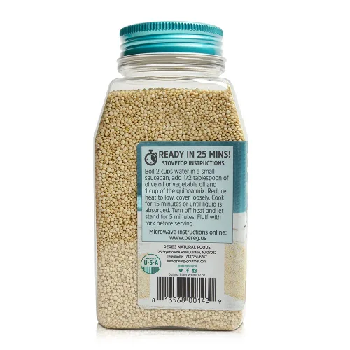Vista 5 de Pereg Quinoa blanca de grano entero (12 onzas x 6 unidades) Ancient Superfood granos de quinua prelavados Sin OMG, vegano y sin gluten