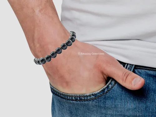 Vista 765 de Amazing Gemstone Crystal Bracelet for Women Men's Gifts - Protection Healing Crystal Bracelet - 8mm Gemstone Beaded Stretchable Bracelet Pulseras
