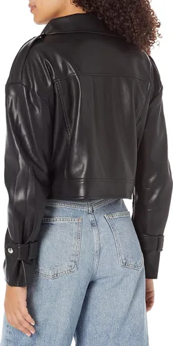 Vista 2 de BLANKNYC Chaqueta de moto de cuero vegano para mujer