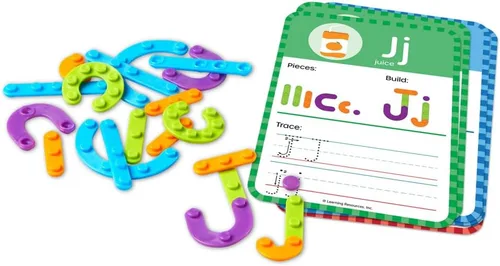 Vista 4 de Learning Resources ¡Constructores de habilidades! Creador de letras y números de jardín de infantes, 60 piezas, a partir de 6 años