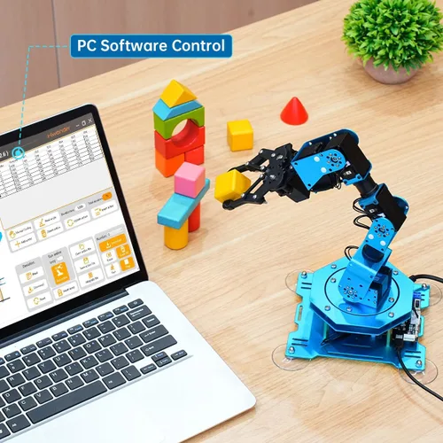 Vista 5 de LewanSoul Brazo robótico para programación de codificación Arduino 6DOF STEM Kit de brazo de robot de construcción educativo, brazo robótico