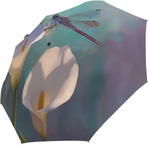 Vista 38 de Sombrillas de protección solar UV para lluvia, paraguas plegable automático resistente al viento para caminar y viajar
